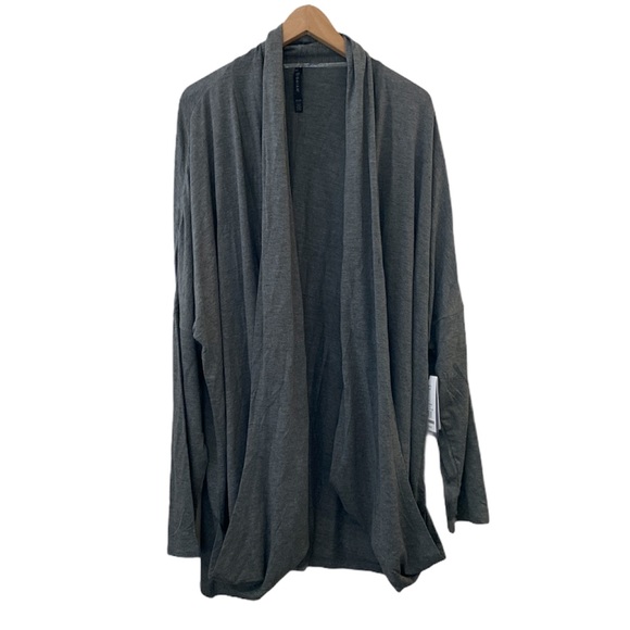 Nwt Gaiam Grey Grace Yoga Wrap Cardigan 